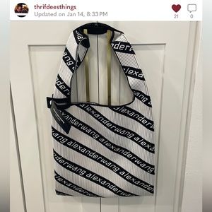 Alexander Wang Knit Jaquard Shopper Tote Bag